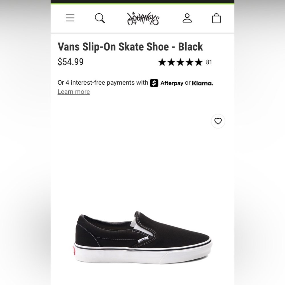 Vans Classic Black and White Slip-Ons, NEW - Picture 10 of 11